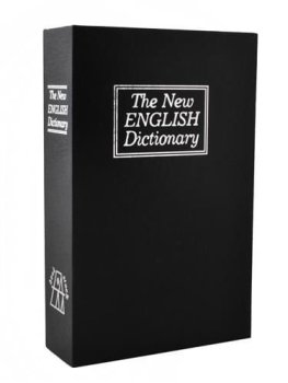 Hidden Book Safe with Key Lock, Dictionary Diversion Safe, Black