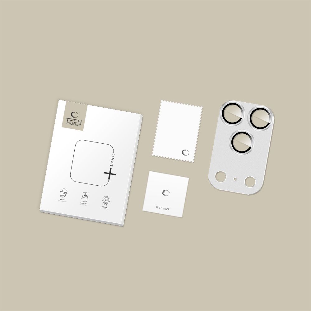 Tech-Protect Camfull Fit+ Camera Lens Glass iPhone 17 Pro - Silver (2)
