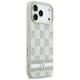 DKNY Checkered with Printed Stripes Phone Case Cover iPhone 17 Pro Max - Beige