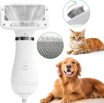 2in1 Pet Drying Brush, Dog and Cat Grooming Hair Dryer-Comb