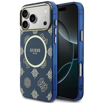 Guess IML Peony Dot MagSafe Phone Case Cover iPhone 17 Pro Max - Blue