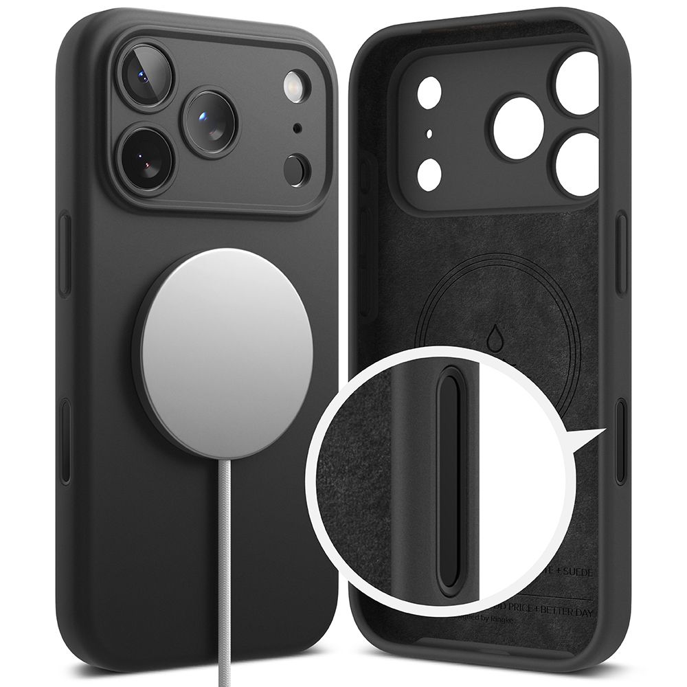 Ringke Silicone Magnetic MagSafe Phone Case Cover iPhone 17 Pro Max - Black (1)