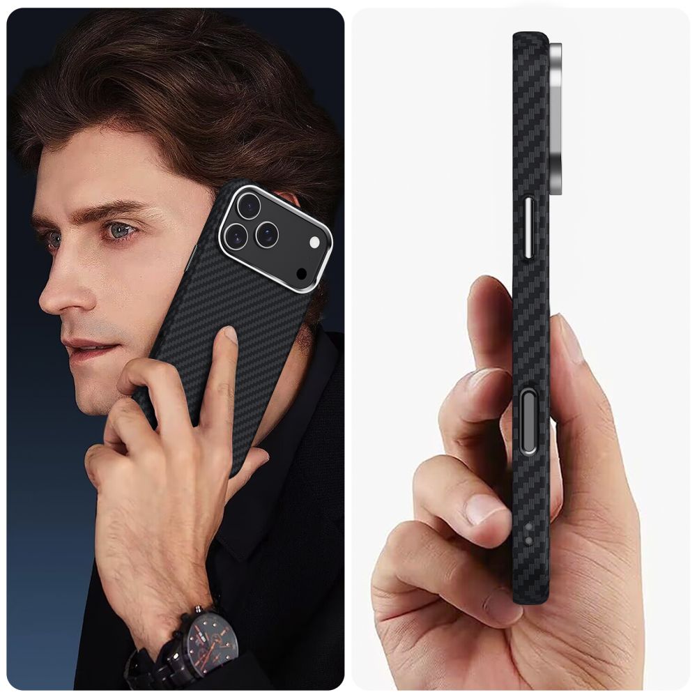 Tech-Protect Ion Carbon MagSafe Phone Case Cover iPhone 17 Pro Max - Gray/Black (1)