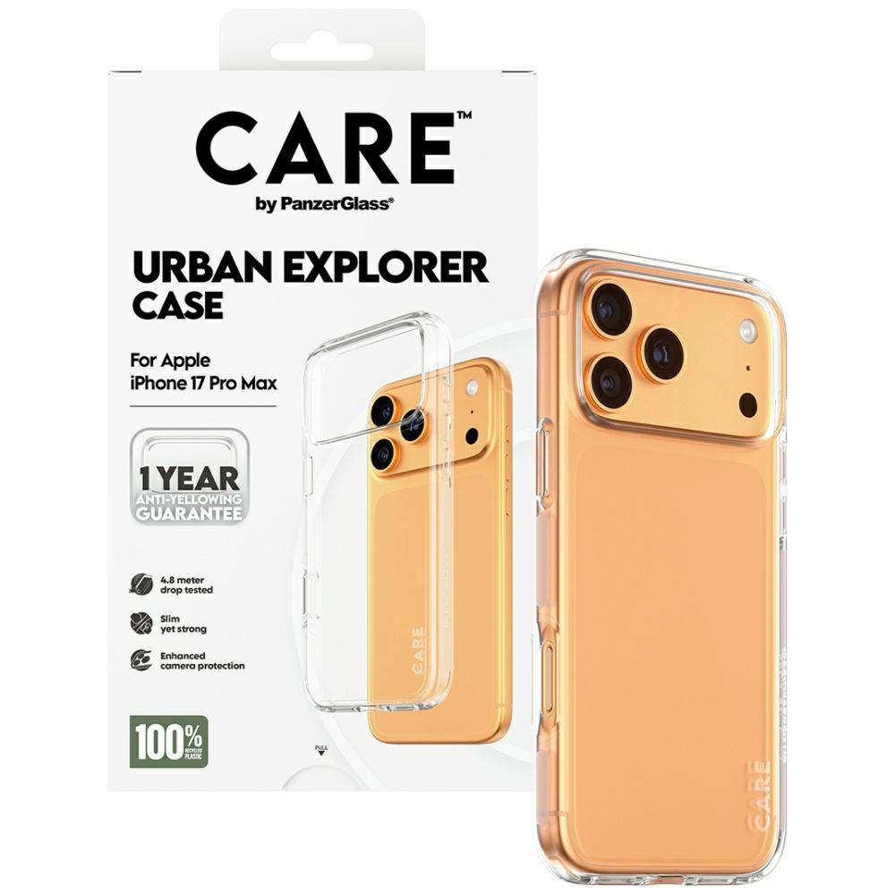 CARE by PanzerGlass Flagship Urban Explorer Case w. Clear Frame iPhone 17 Pro Max - Transparent (2)
