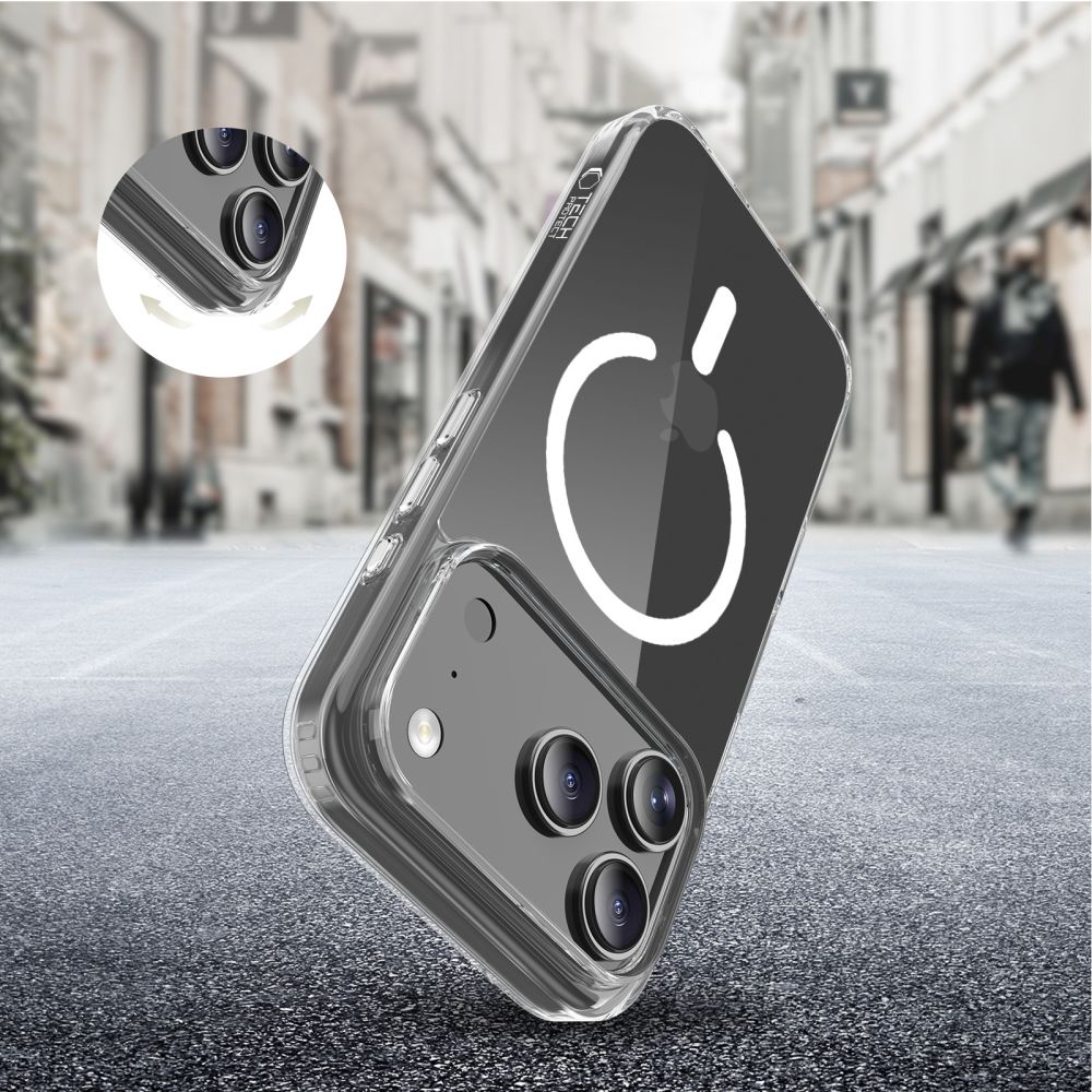 Tech-Protect Flexair Hybrid CC MagSafe Phone Case Cover iPhone 17 Pro Max - Clear (3)