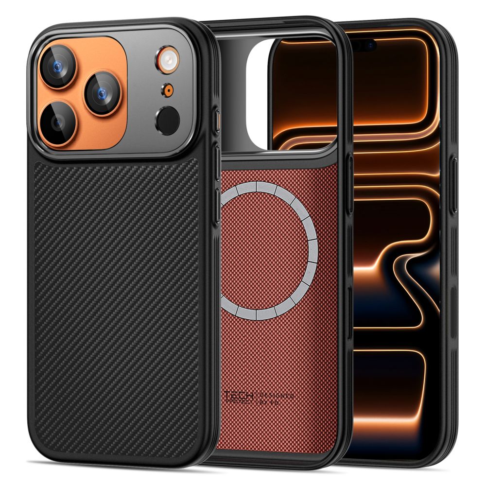 Tech-Protect Kevlar Aramid MagSafe Phone Case Cover iPhone 17 Pro Max - black (2)