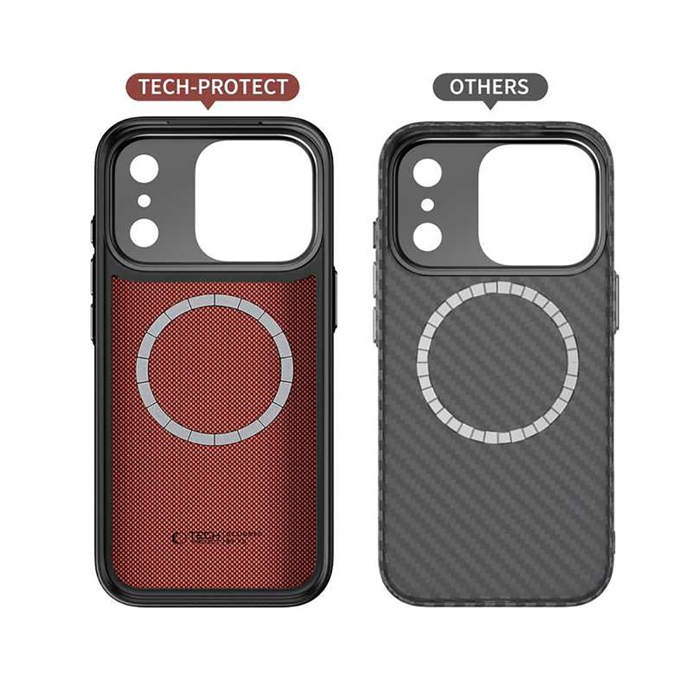 Tech-Protect Kevlar Aramid MagSafe Phone Case Cover iPhone 17 Pro Max - black (3)