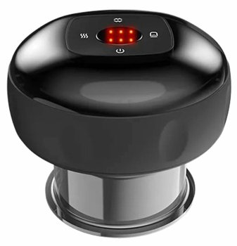 Electric Rechargeable Vacuum Massage Bubble Jar, Black