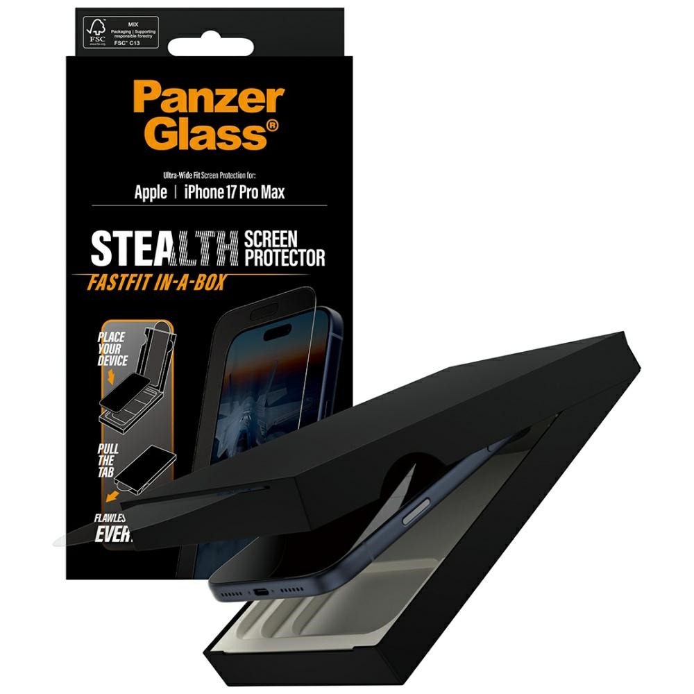 PanzerGlass Stealth Ultra-Wide Fit Fastfit Tempered Glass iPhone 17 Pro Max (2)