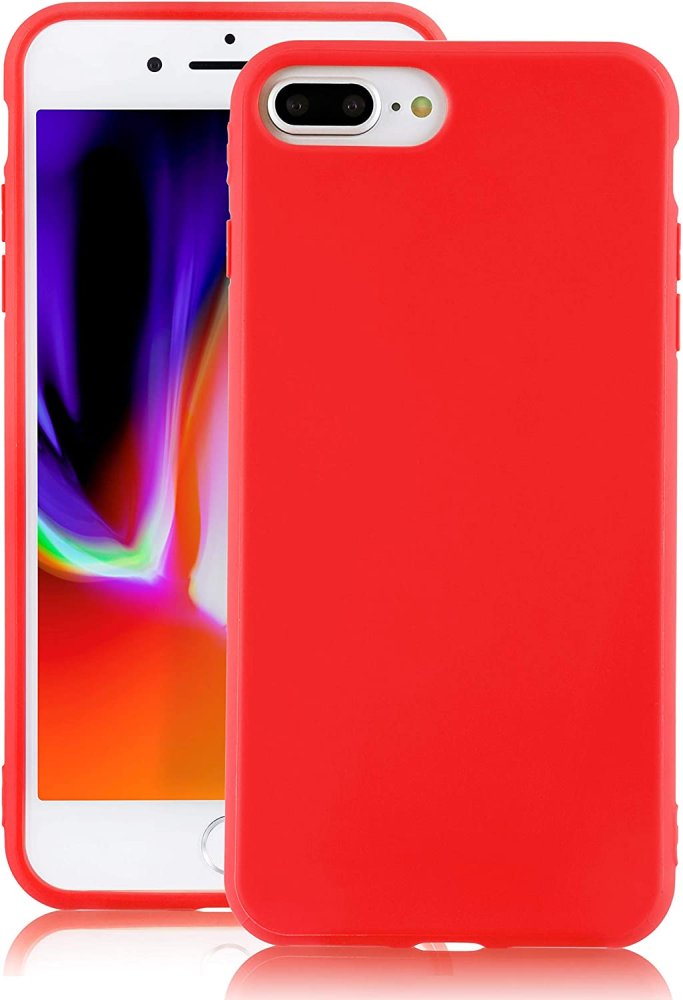 Apple iPhone 7 8 Plus 5.5" TPU Soft Silicon Cover Case, Red (0)