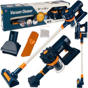 Kids Toy Interactive Vacuum Cleaner + Accessories, Blue