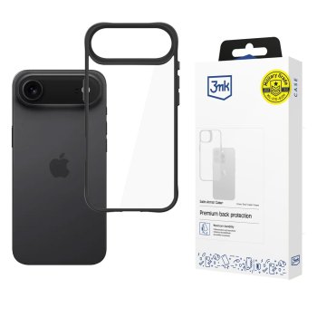 3mk Satin Armor Case+ iPhone 17 Air - Transparent Black