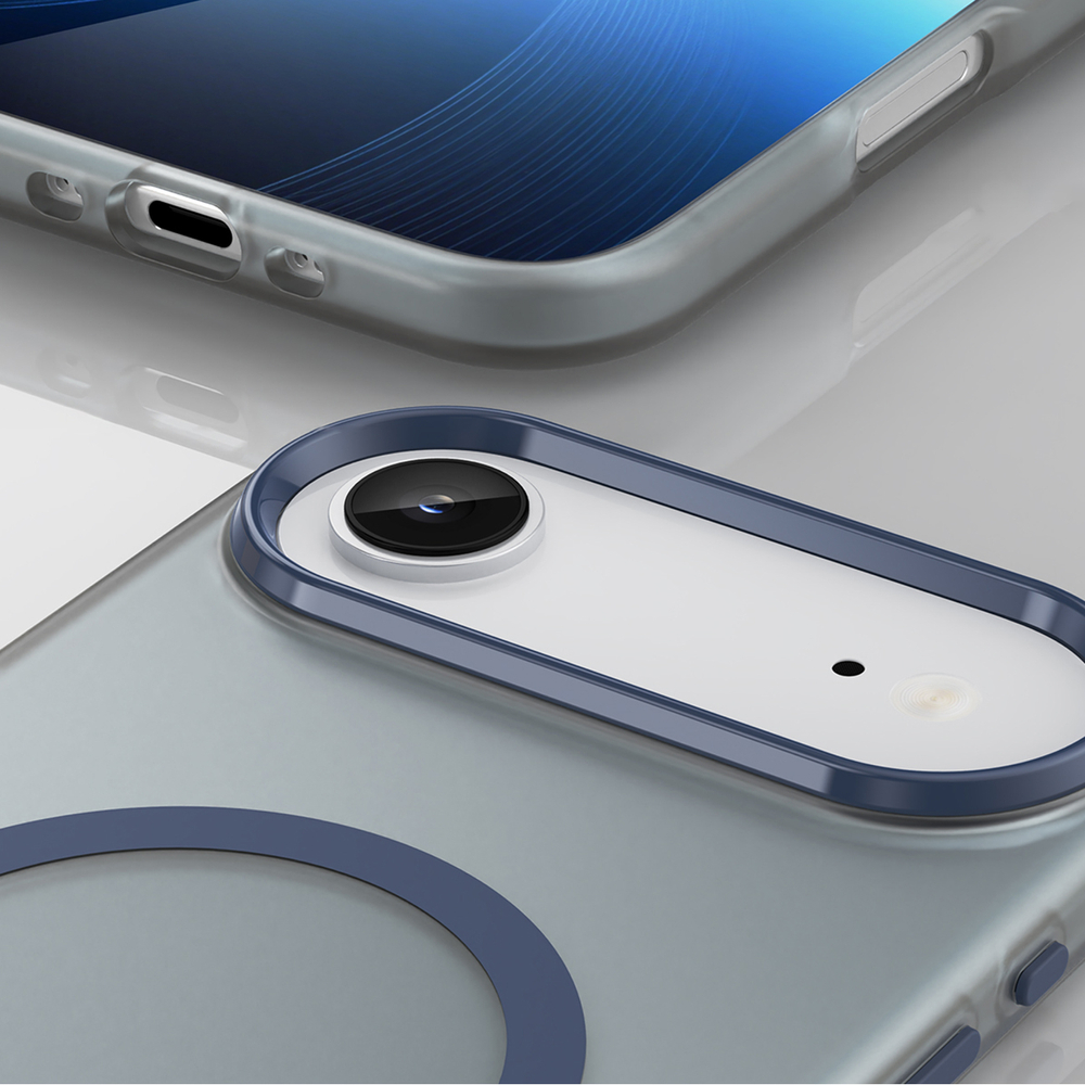 Magnetic Abrasive iPhone 17 Air Case Compatible with MagSafe - Matte Blue (2)