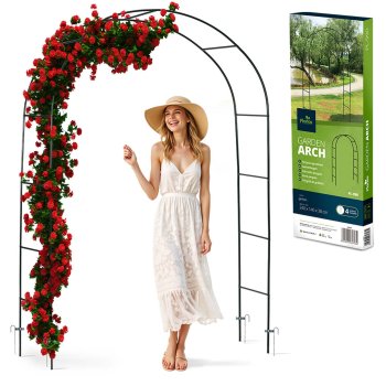 Plonos PL-990 Garden Pergola Arch 240 cm - Elegant Outdoor Arbor for Climbing Plants