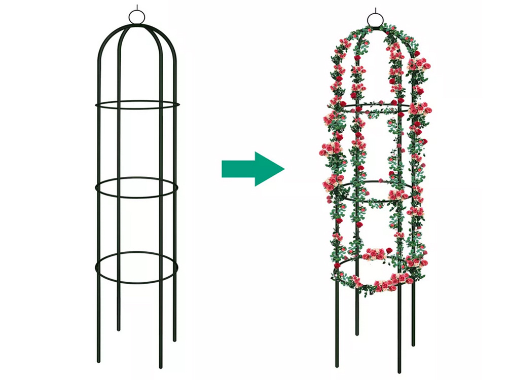 Garden Pergola Flower Support Column Arch for Climbing Plants, 190cm (6)