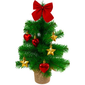 Small Artificial Christmas Tree 45cm Ruhhy 26466, Decorated Tabletop Holiday Decor