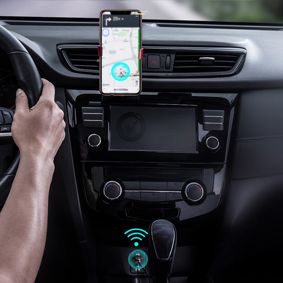 Baseus BA01 AUX Wireless Bluetooth 5.0 Adapter Receiver to USB, Black (3)