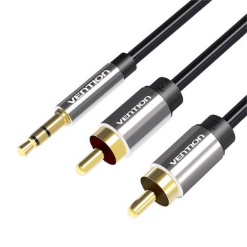 Audio Cable 2xRCA to 3.5mm Vention BCFBD 0.5m Black