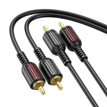 Borofone 2 RCA (Male) - 2 RCA (Male) Audio Cable Adapter, 1,5m, Black