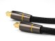 2m Braided Toslink Optical Audio Cable with Gold-Plated Connectors