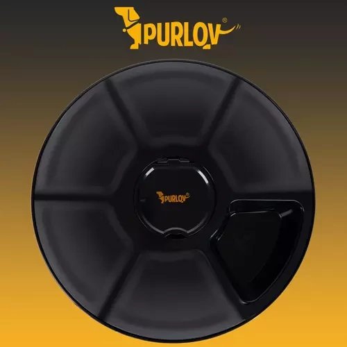 Intelligent 6 x 150 ml Chamber Food Dispenser Bowl Container-Dispenser for Dogs Cats, Black (0)