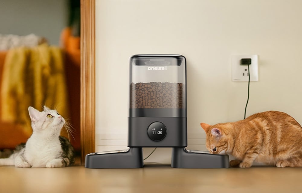 Oneisall PF09 Automatic Double Pet Feeder 5L with Dual Bowls (3)