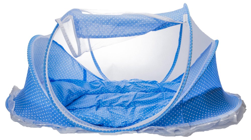 Travel Portable Foldable Baby Crib Bed Play Tent, Blue (4)