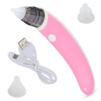 Electric Nasal Aspirator for Baby Rechargeable Nose Cleaner, Pink