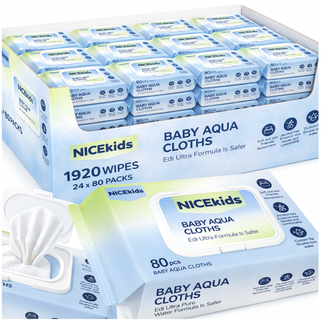 Nicekids Pure Water Wipes 99.9% 24X80 pcs