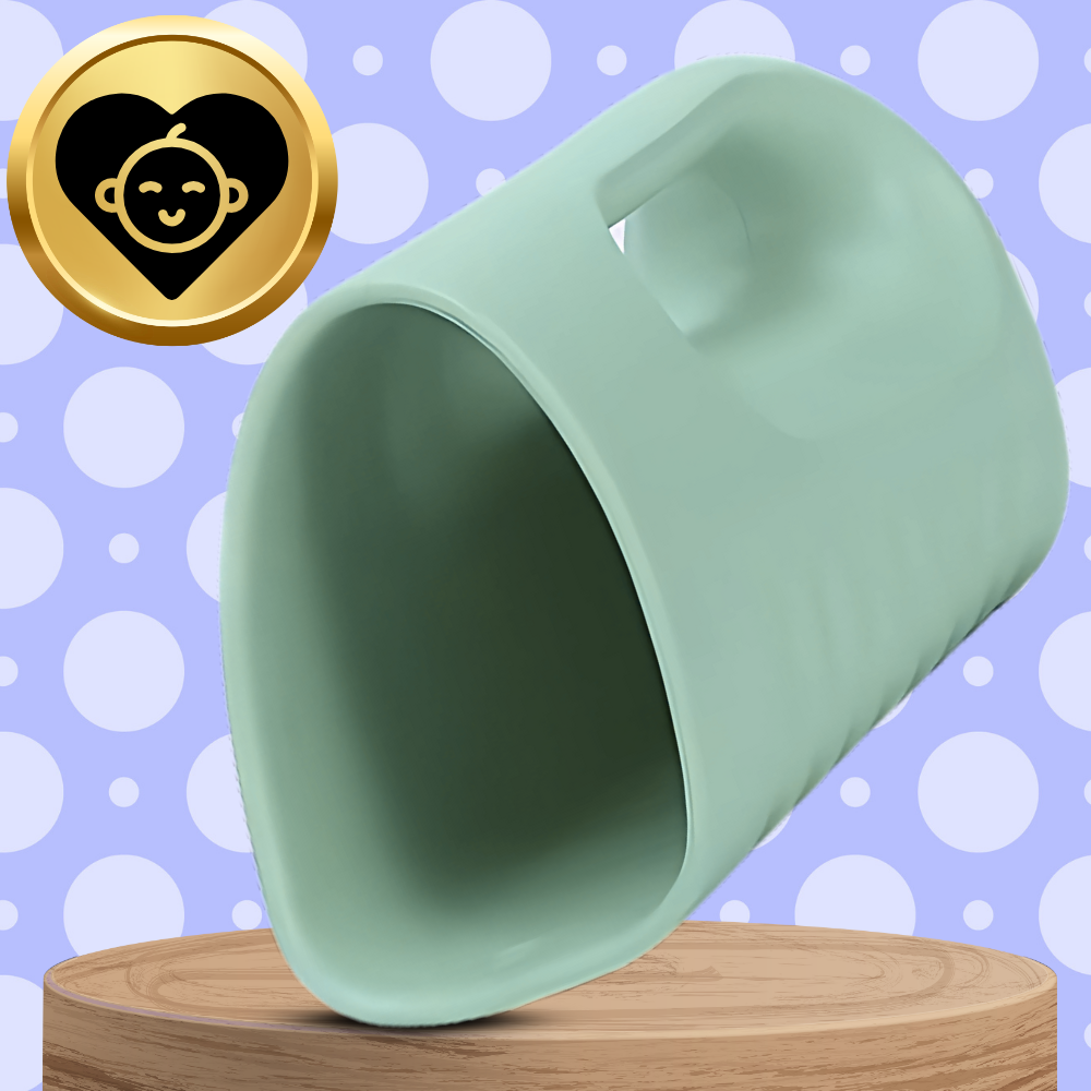 Nicekids Soft Baby Hair Rinse Cup for Tear-Free Washing, Large, Green (2)