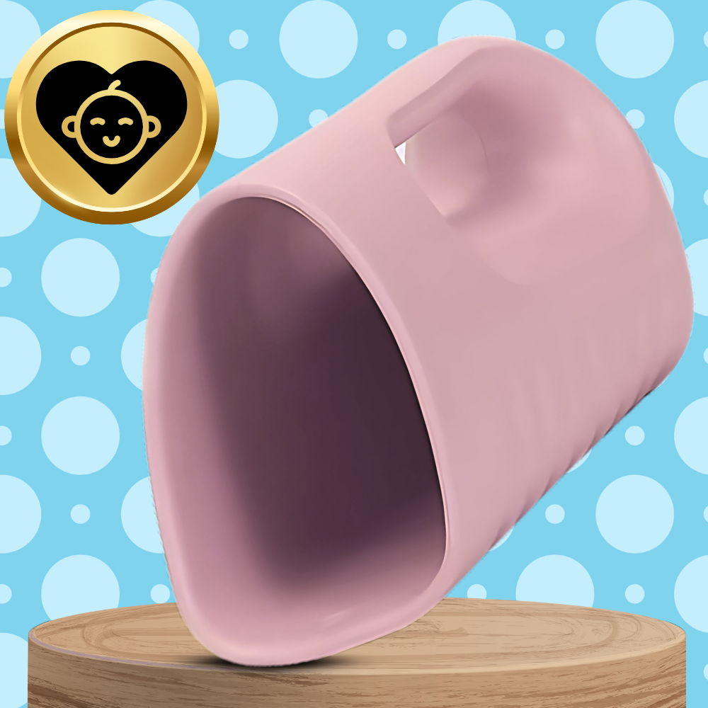 Nicekids Soft Hair Rinse Cup for Baby and Toddler Bath Time, Large, Pink (2)