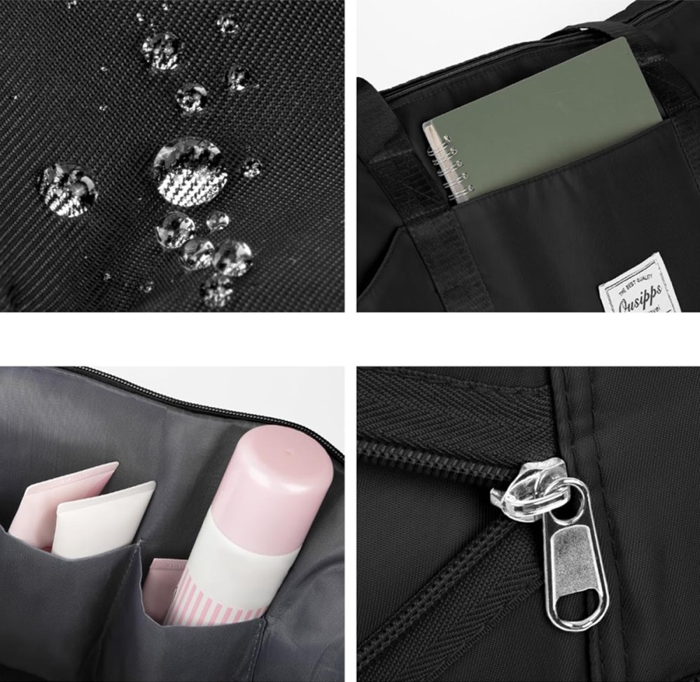 Adjustable Bag for Hiking Camping Canoeing Traveling Beach, Black (2)