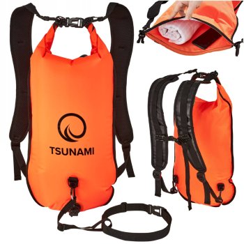 TSUNAMI Inflatable Swim Buoy, Safety Float for Open Water Swimmers, Triathletes, Kayakers and Snorkelers / Waterproof...