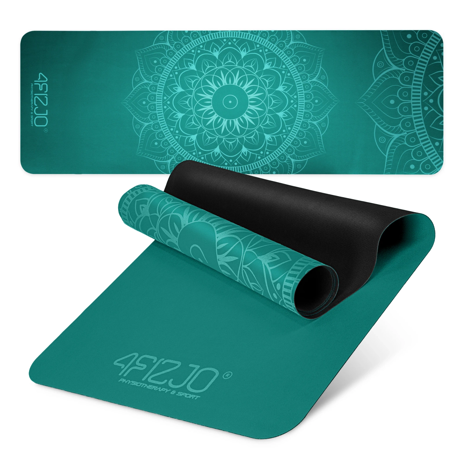Suede Yoga and Exercise Mat 1.5 mm, Green