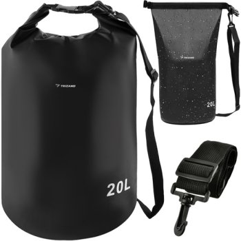 Waterproof Dry Bag 20L for Kayaking and Boating, Black