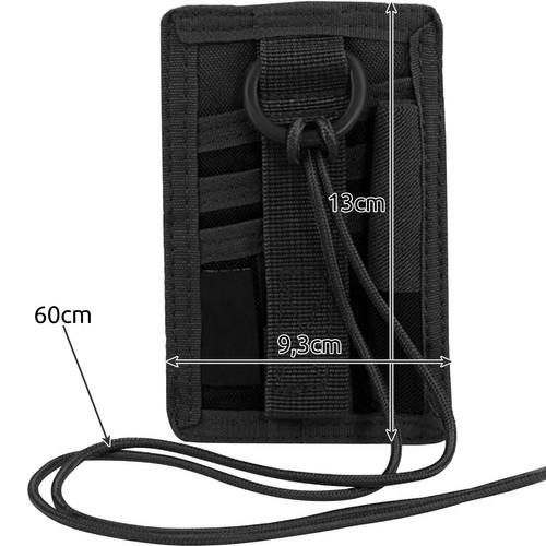 Trizand 23029 ID Card Badge Holder with Neck Lanyard, Black (1)