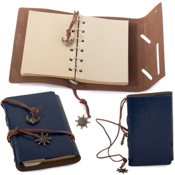 Traveler’s Notebook – Retro Vintage Journal, Blue