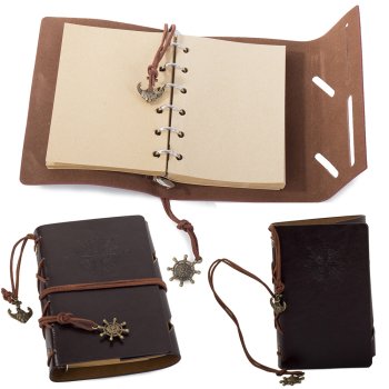 Traveler’s Notebook Retro Vintage Journal, Dark Brown