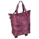 Expandable Foldable Travel Bag with Wheels, Large Duffel, Purple