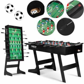 Neo-Sport Foldable Foosball Table NS-803 121 x 61 x 80 cm, Black