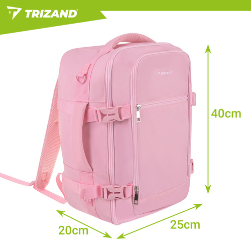 Travel Cabin Backpack Trizand 40x25x20cm 20L, pink (0)