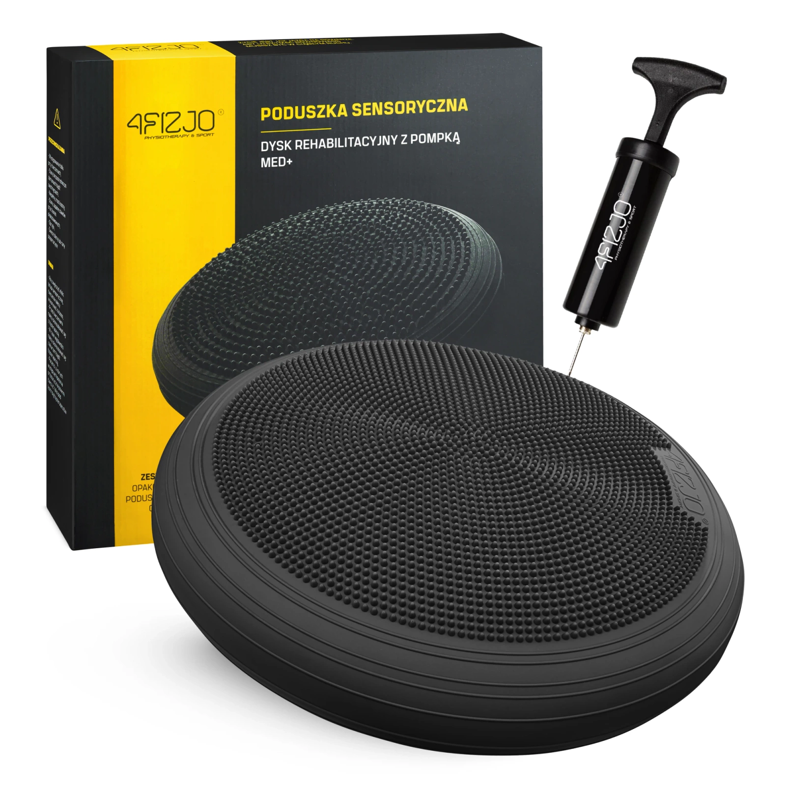 MED+ Balance Disc 60 cm Wobble Cushion for Core Stability & Back Support, black