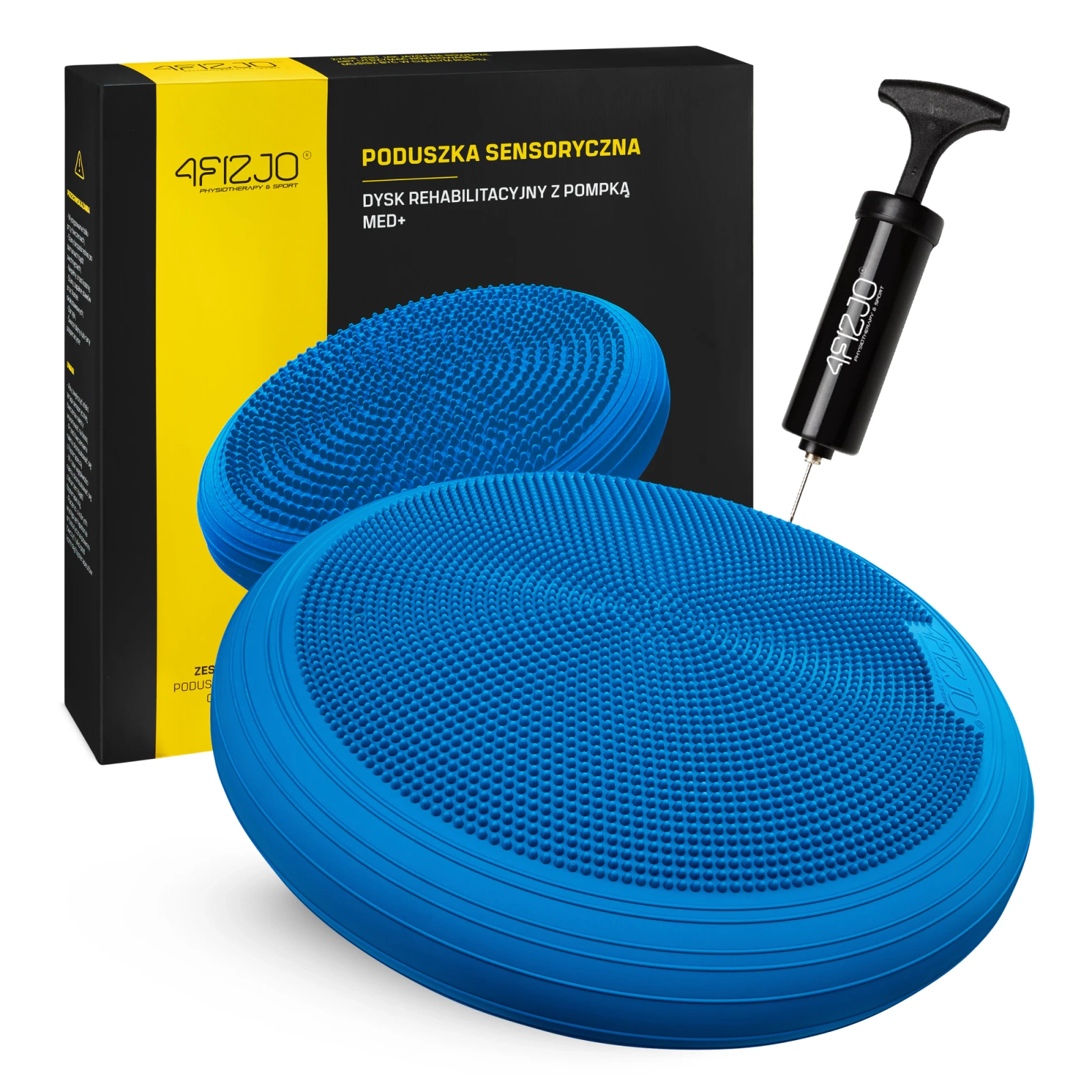 Balance Disc 4FIZJO MED+ 60 cm Wobble Cushion for Core Stability, blue