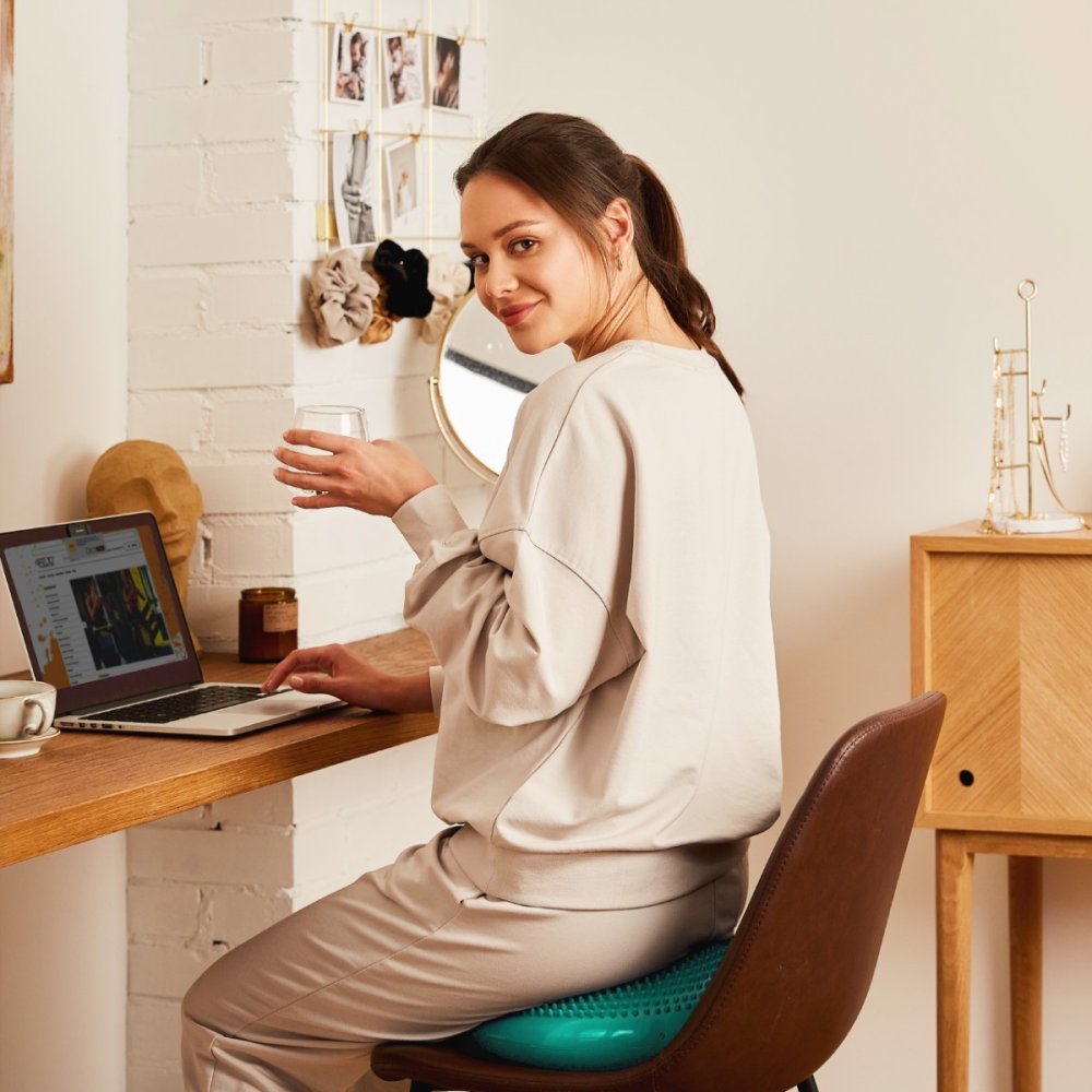 4Fizjo Balance Disc Stability Wobble Cussion Mat Pillow - Mint, 33cm (2)