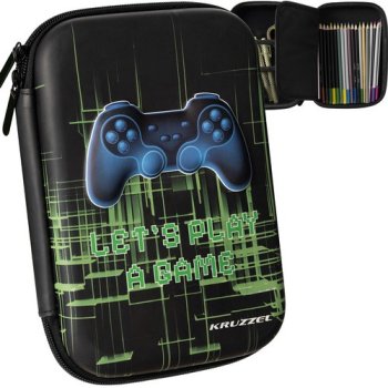 Hard Shell School Pencil Case with 3D Gamer Controller Kruzzel 24533
