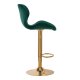 QS-B15 Swivel Adjustable Height Bar Counter Stool Chair, Green