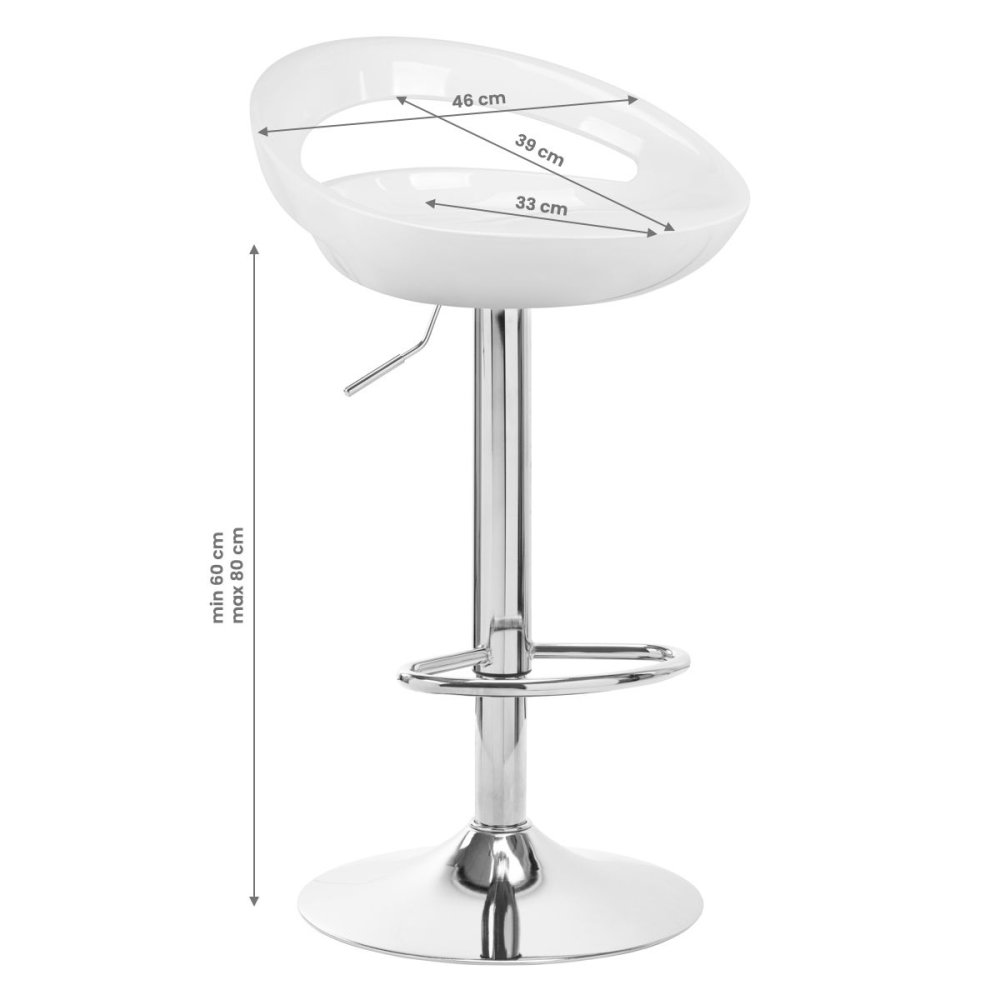 Swivel Adjustable Height Bar Counter Stool Chair QS-B01, White (0)