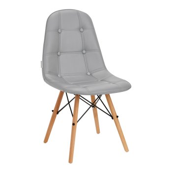Ergonomic Scandinavian Chair 4Rico QS-185 Eco-Leather, Grey