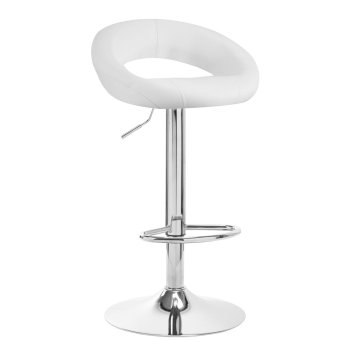 Swivel Adjustable Height Bar Counter Stool Chair QS-B10, White