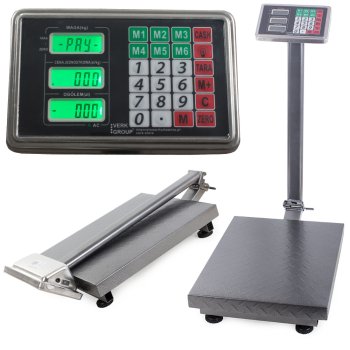 Electronic Platform Scale 300kg with LCD Display, Grey